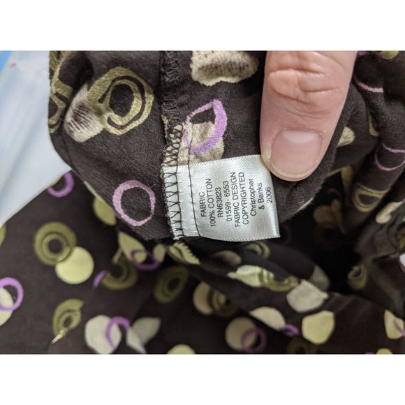 CJ Banks Christopher Brown Skirt Polka Dot Size 12 Green Modest Womens Corduroy - Picture 5 of 6